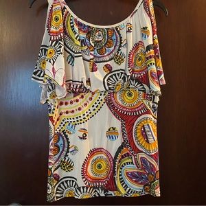Medium bodycon blouse with abstract pattern from Boston Proper